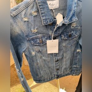 Kancan Ripped Jean jacket size xs